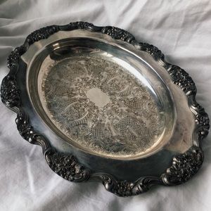 *SOLD* vintage poole lancaster rose silverplate